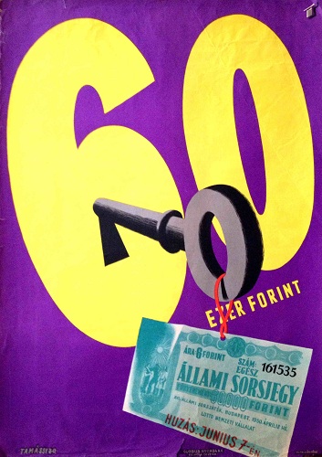 60 tousand forints with the national lottery poster