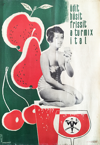Drink refreshing smoothies vintage poster pinup