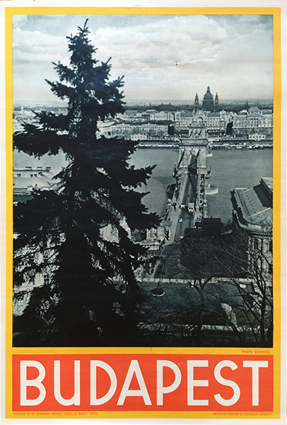 Budapest travel poster photo dulovits 1935