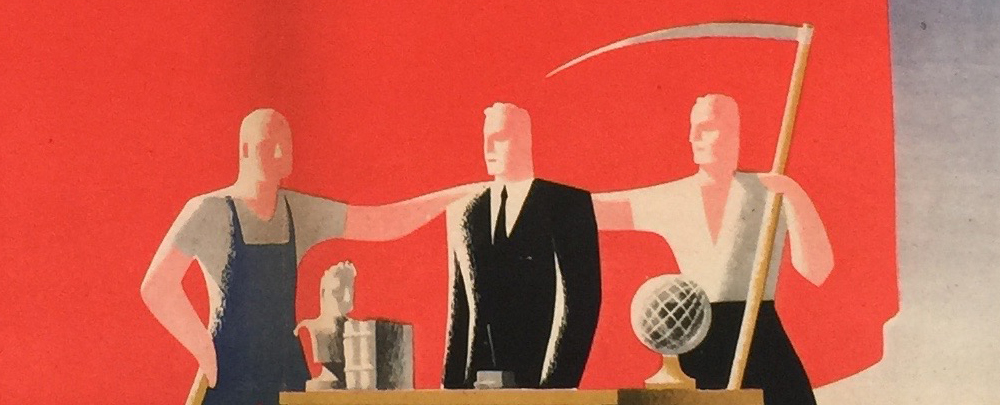 Tamássi: Intellectual, your place is among us! 1945 (detail)