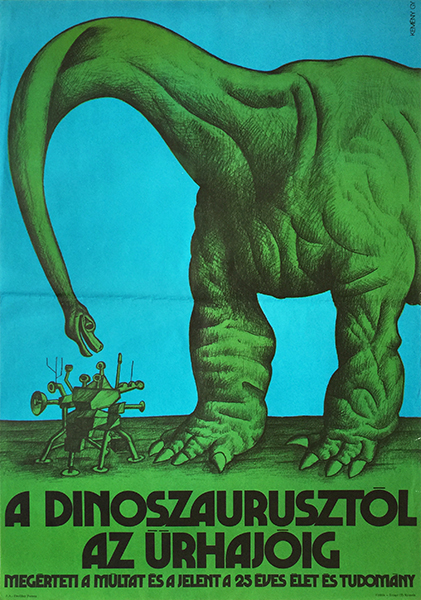 72. kemeny gyorgy from dinosaurs to spaceships life and science journal hungarian poster 1971