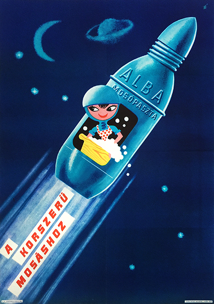 84. alba washing paste for modern washing 1965 hungarian poster