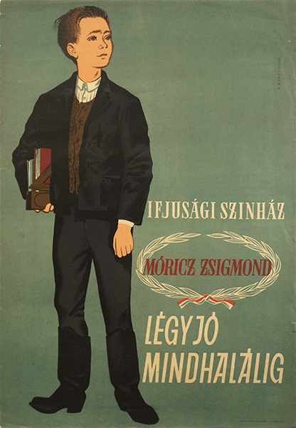 Istvan Kopeczi Bocz - Be Faithful Unto Death - Youth Theater 1956 Hungarian poster