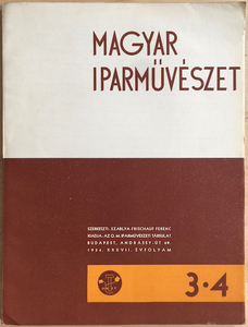 Hungarian Applied Art magazine 1934 XXXVII. 3-4.