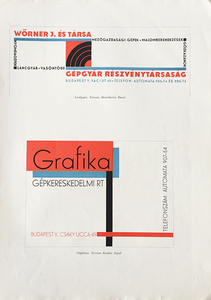 Modernist advertising card and letterhead designs