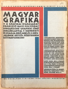 Hungarian Graphic Design 1926 VII. No. 7-8.