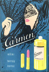 Carmen perfume and long-lasting lipstick