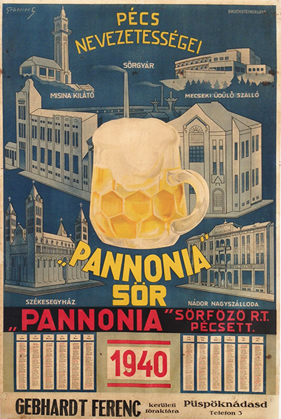 Pannónia Beer 1940 - attractions of Pécs
