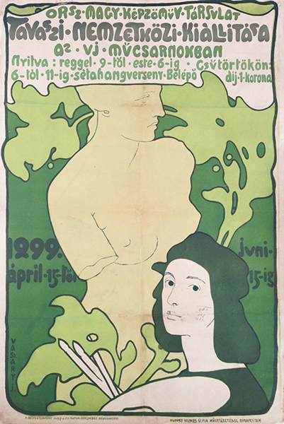 Janos Vaszary - International Spring Art Exhibition 1899 Hungarian Art Nouveau poster