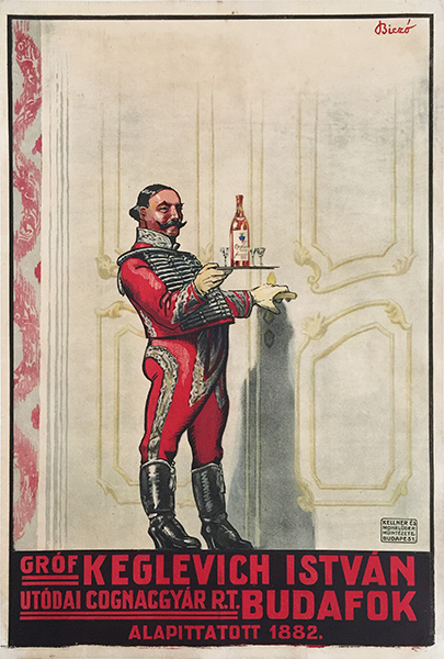count Keglevich cognac vintage poster