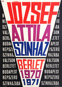 József Attila Theatre season ticket for 1970-1971