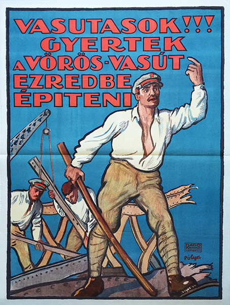 Vasutasok Railwaymen 1919 propaganda poster