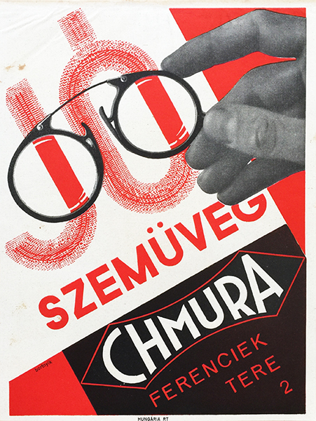 Sandor Bortnyik - Chmura 1930 Hungarian Avant-garde Modernist poster