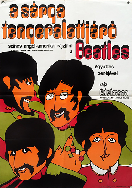 Gyula Konkoly - Beatles Yellow Submarine Hungarian poster