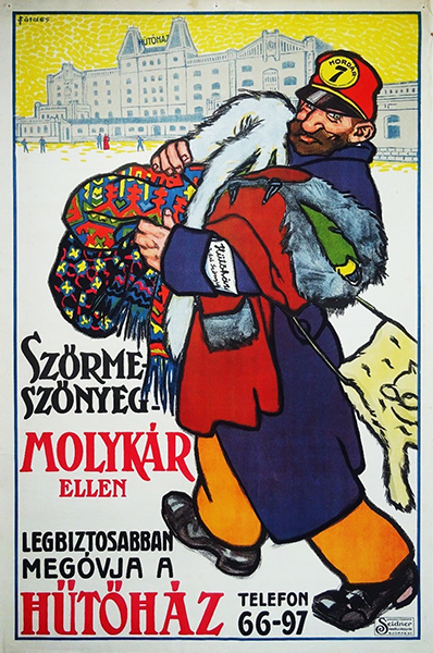 Imre Foldes - Store your furs and carpets a the Cold Store 1911 Hungarian poster