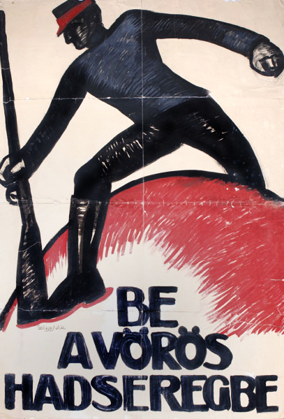 join the red army 1919 communist propaganda poster avant garde Szilagyi Jolan Szamuely Kun Bela