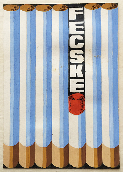 Swallow cigaterre Fecske package design poster maquette artwork Hungarian 1966 by Varadi