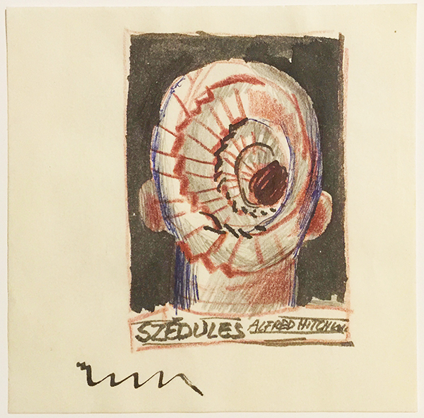 Nandor Szilvasy - Vertigo Hitchcock 1970s poster maquette artwork