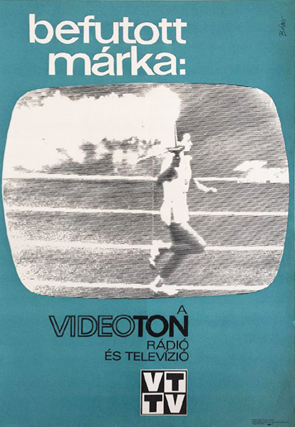 Bánó Endre - Videoton radio and television 1968 original Hungarian commercial poster