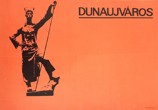 Dunaujvaros city 1965 original Hungarian poster
