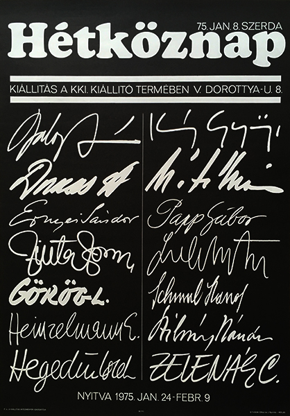 Szilvásy, Nándor - Weekday 1975 original Hungarian exhibition poster