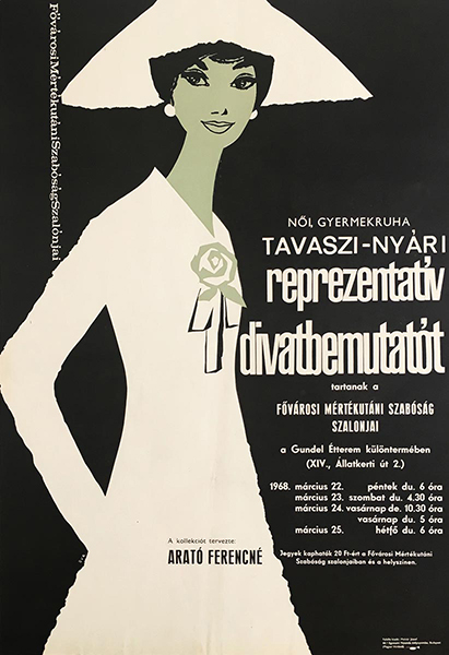 Spring-Summer representative fashion show 1967 original Hungarian vintage movie poster