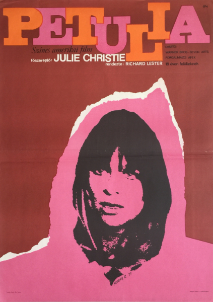 Robert Muray - Petulia Julie Christie US film 1971 Hungarian vintage movie poster