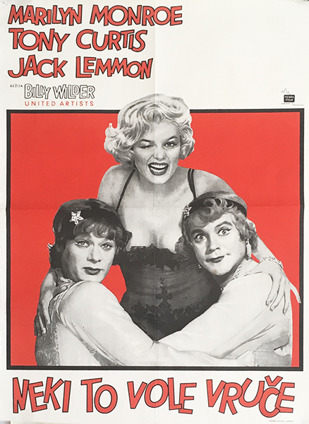 Some Like it Hot 1960 original Yugoslavian vintage movie poster