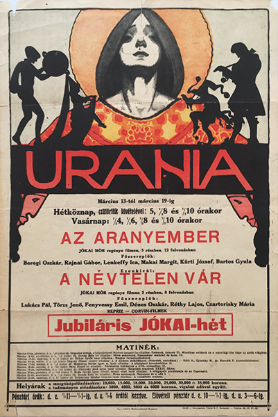 Urania 1920 original Hungarian vintage movie poster
