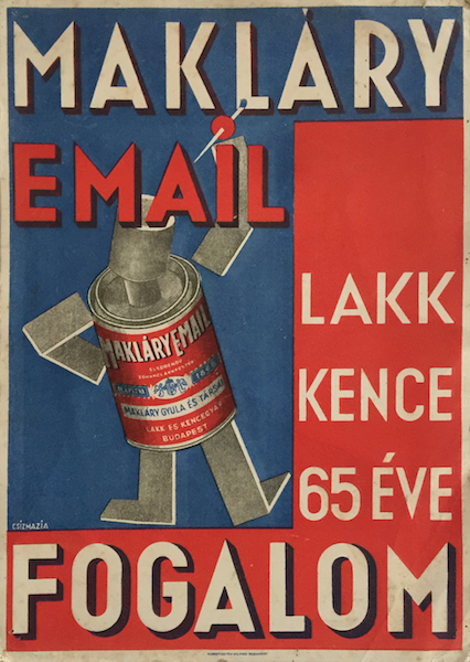 Zoltan Csizmazia - Maklary Email varnish 1930s Hungarian modernist poster
