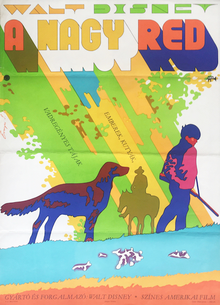 Sandor Ernyei - Big Red 1970 Hungarian movie poster Walt Disney