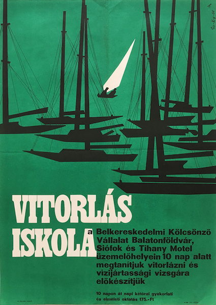 So-Ky - Sailing School 1964 Hungarian vintage poster