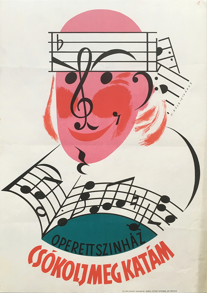 Istvan Kopeczi Bocz - Kiss Me Kate 1963 Hungarian theatre poster