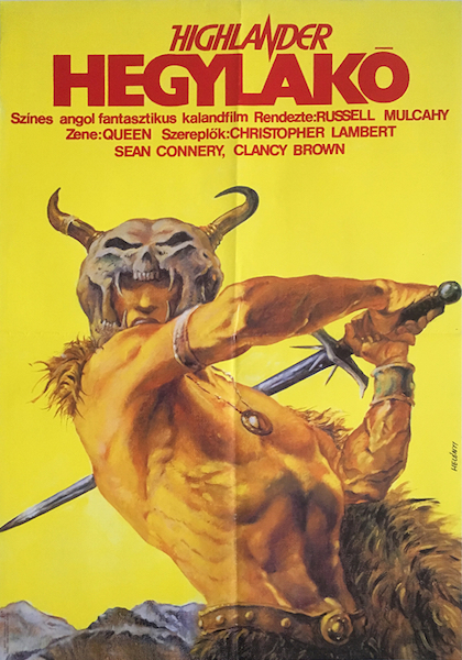 Tibor Helenyi - Highlander 1989 Hungarian movie poster