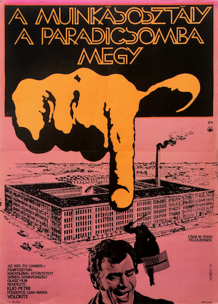 Gyorgy Kemeny - Working Class Goes to Heaven 1973 Hungarian movie poster Elio Petri Gian Maria Volonte