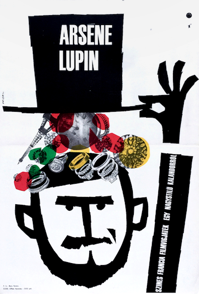 Lajos Vajda - The Adventures of Arsene Lupin 1965 vintage Hungarian movie poster