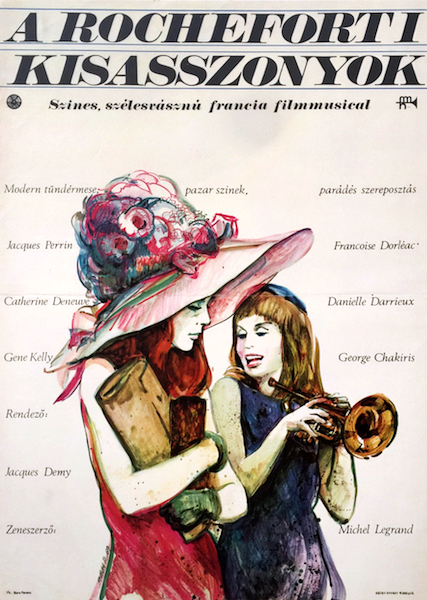 Robert Muray - The Young Girls of Rochefort - Les demoiselles de Rochefort 1969 vintage Hungarian movie poster