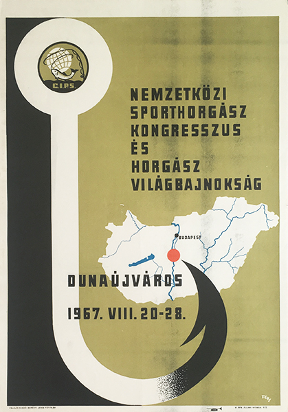 Fery, Antal - International Fishing Congress and World Cup 1967 original Hungarian vintage event poster