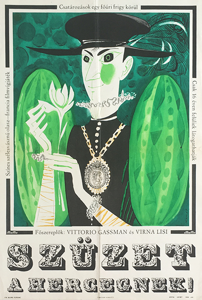 Kass, János - Virgin for the Prince, A 1967 original Hungarian vintage movie poster
