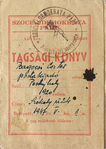 Party membership book of the Social Democratic Party