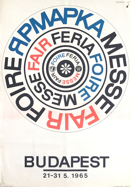 Gabor Papp - Budapest International Fair 1965 Hungarian vintage poster
