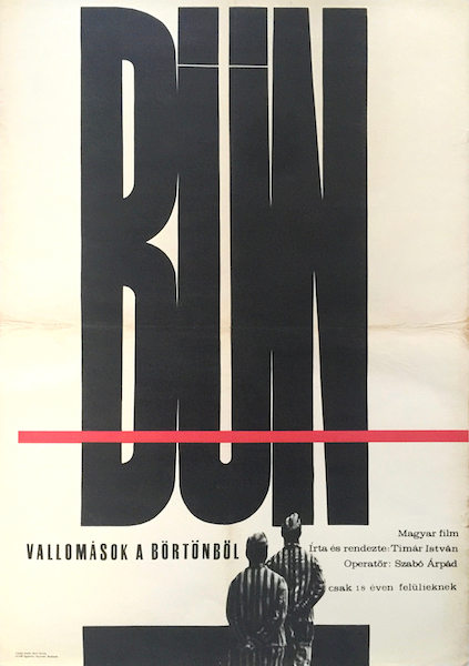 Sin 1965 vintage Hungarian movie poster