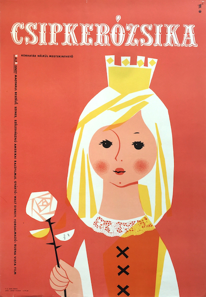 Klara Soti - Sleeping Beauty 1965 vintage Hungarian Walt Disney movie poster