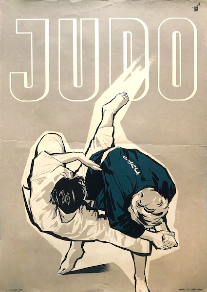 Karoly Sinko - Judo 1956 vintage Hungarian sport poster