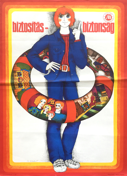 Wanda Szyksznian - Insurance - Safety 1975 Hungarian poster