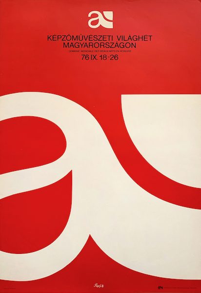 Gabor Papp - World Art Week 76 In Hungary 1976 vintage Hungarian cultural event advertising typographic poster