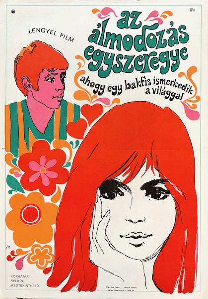 Margit Sandor - Dreaming Tablet 1968 vintage Hungarian movie poster released in 1969