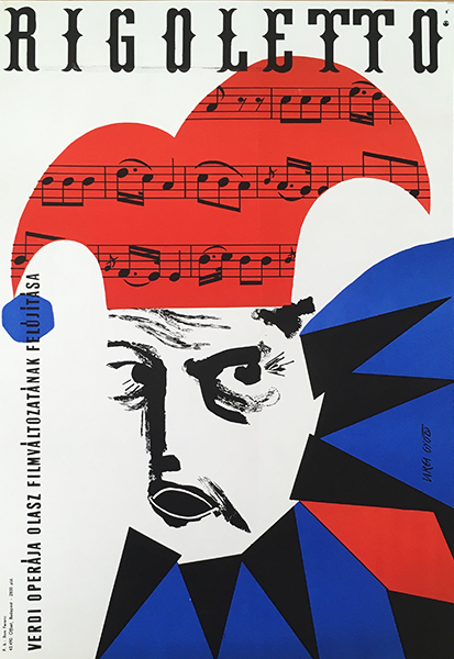 Gyozo Varga - Rigoletto 1964 vintage Hungarian re-release opera movie poster Verdi