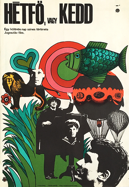 Monday or Tuesday 1967 vintage Hungarian movie poster