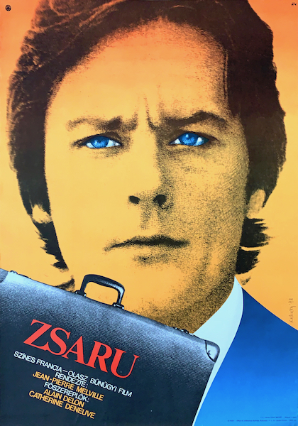 Eva Kakasy - Dirty Money - Un Flic 1979 vintage Hungarian movie poster designed in 1978